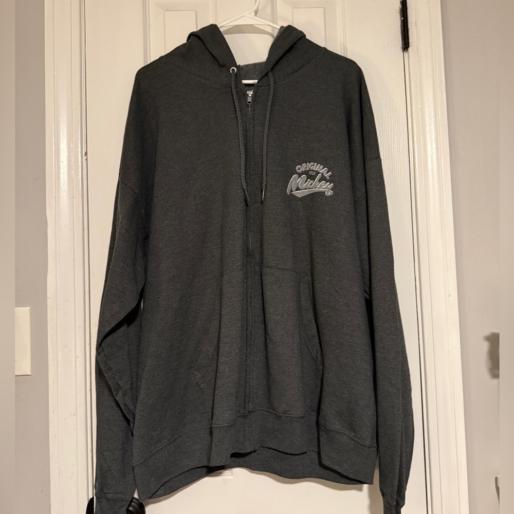 Gray Mickey Mouse Graphic Hoodie